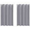 Firany blackout z kółkami 2 pcs Jasnoszary 175 x 140 cm