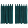 Zasłony zaciemniające 2 pcs Ciemna zieleń 140 x 140 cm Aksamit