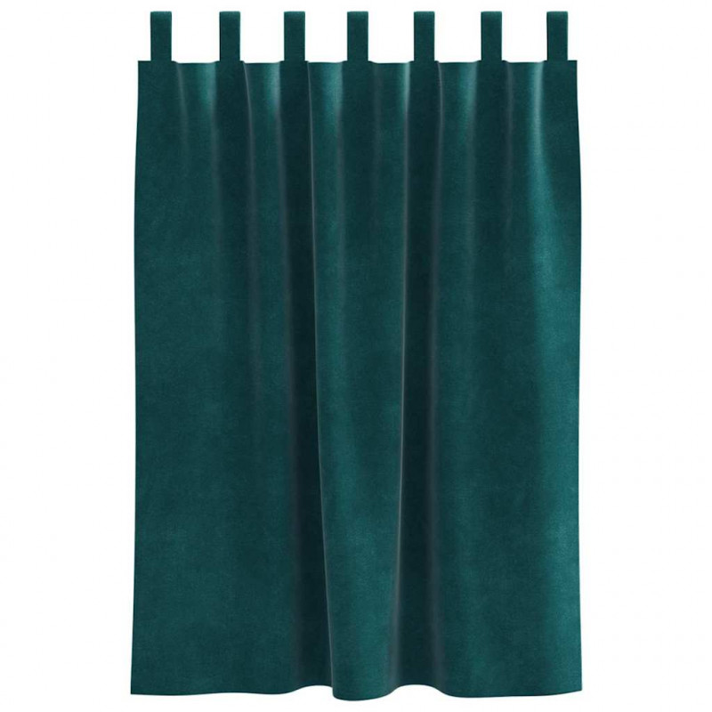 Zasłony zaciemniające 2 pcs Ciemna zieleń 140 x 140 cm Aksamit