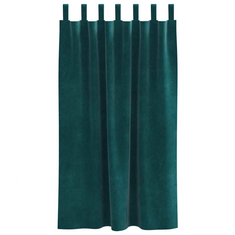 Zasłony zaciemniające 2 pcs Ciemna zieleń 140 x 175 cm Aksamit