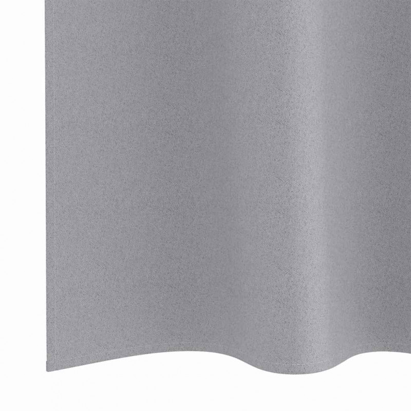 Firany blackout z kółkami 2 pcs Jasnoszary 225 x 140 cm