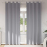 Firany blackout z kółkami 2 pcs Jasnoszary 245 x 140 cm