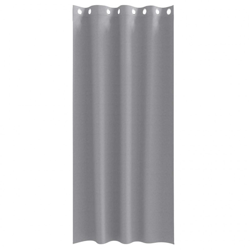 Firany blackout z kółkami 2 pcs Jasnoszary 245 x 140 cm