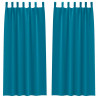 Firany blackout z kółkami 2 pcs Turkusowy 260 x 140 cm