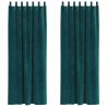 Zasłony zaciemniające 2 pcs Ciemna zieleń 140 x 225 cm Aksamit
