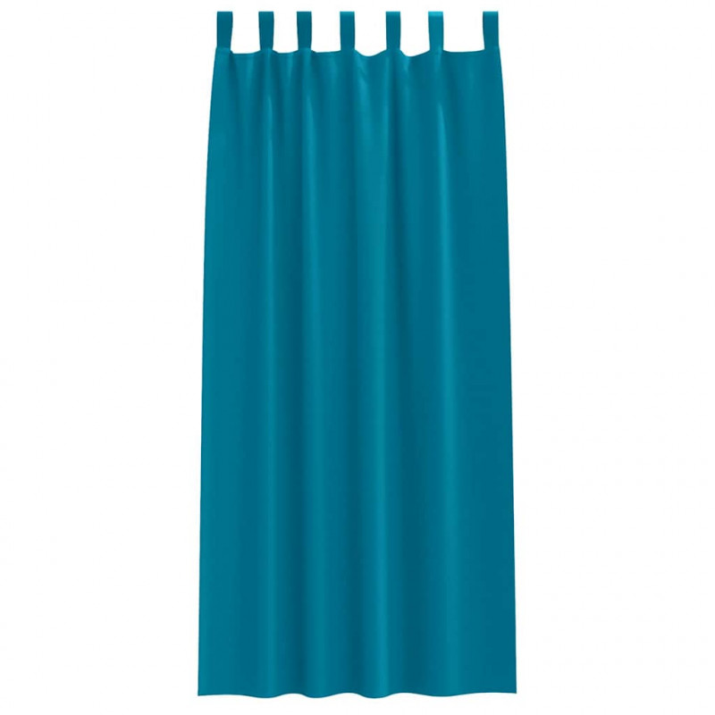 Firany blackout z kółkami 2 pcs Turkusowy 260 x 140 cm