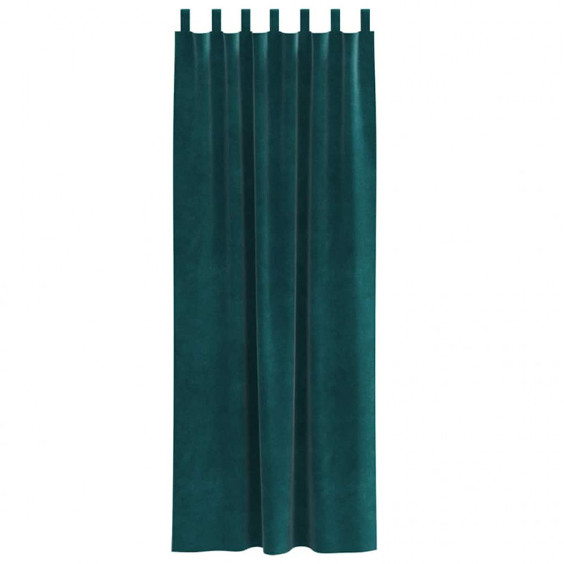 Zasłony zaciemniające 2 pcs Ciemna zieleń 140 x 225 cm Aksamit