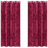 Zasłony z weluru 2 pcs czerwone wino 225 x 140 cm Aksamit
