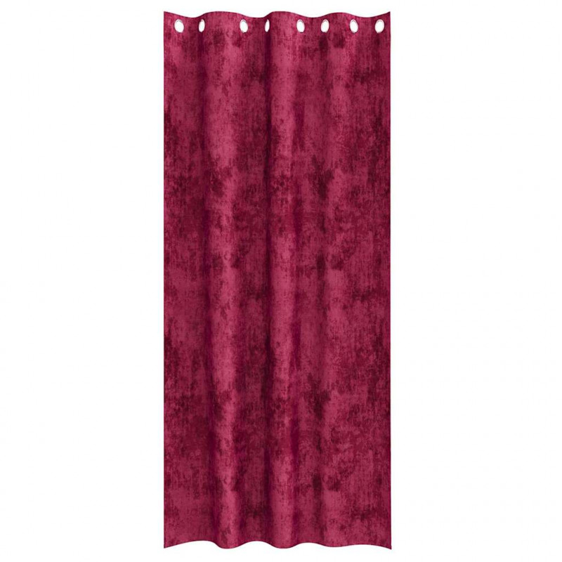 Zasłony z weluru 2 pcs czerwone wino 225 x 140 cm Aksamit