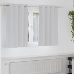 Firany blackout z kółkami 2 pcs Jasnoszary 140 x 140 cm