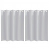 Firany blackout z kółkami 2 pcs Jasnoszary 140 x 140 cm