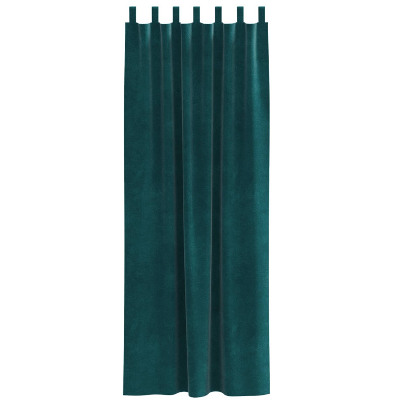 Zasłony zaciemniające 2 pcs Ciemna zieleń 140 x 245 cm Aksamit