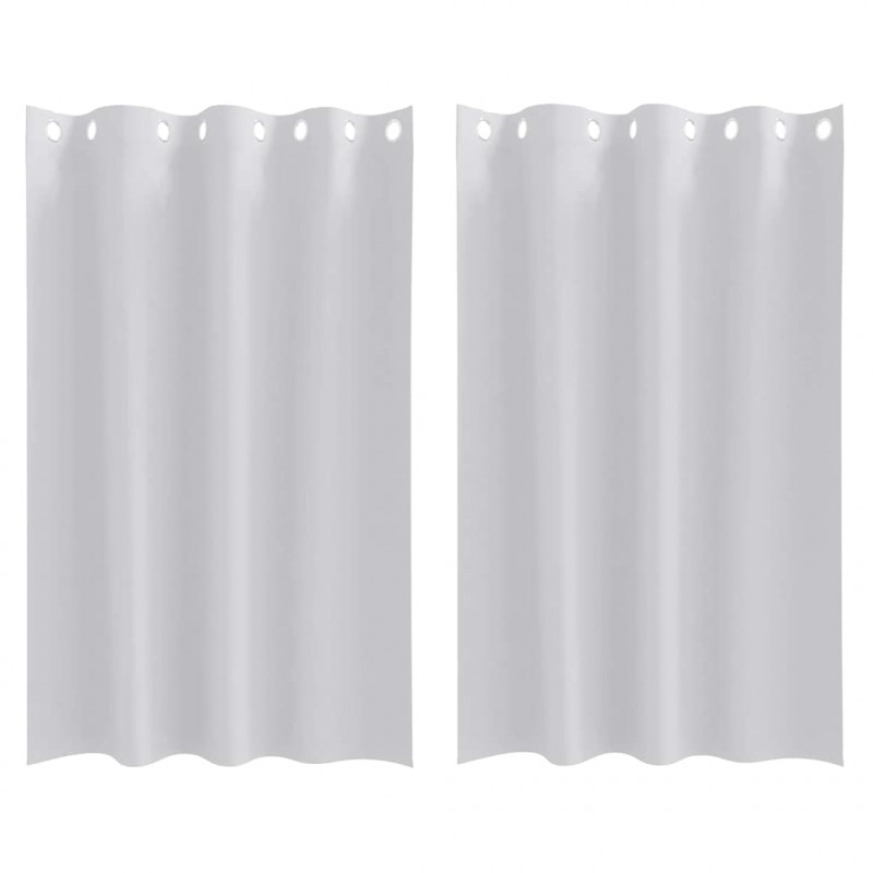 Firany blackout z kółkami 2 pcs Jasnoszary 175 x 140 cm