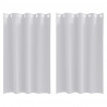 Firany blackout z kółkami 2 pcs Jasnoszary 175 x 140 cm