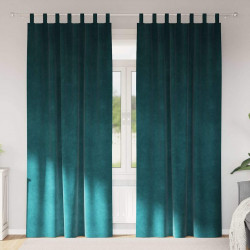 Zasłony zaciemniające 2 pcs Ciemna zieleń 140 x 260 cm Aksamit