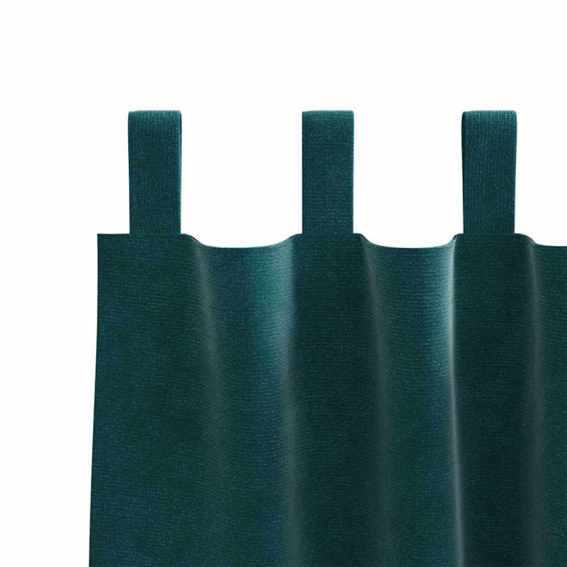 Zasłony zaciemniające 2 pcs Ciemna zieleń 140 x 260 cm Aksamit