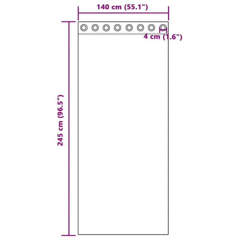Zasłony z weluru 2 pcs czerwone wino 245 x 140 cm Aksamit