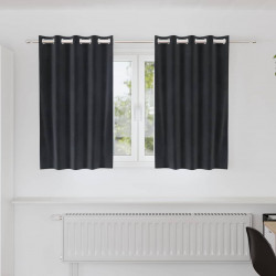 Zasłony zaciemniające 2 pcs Ciemnoszary 140 x 140 cm Aksamit