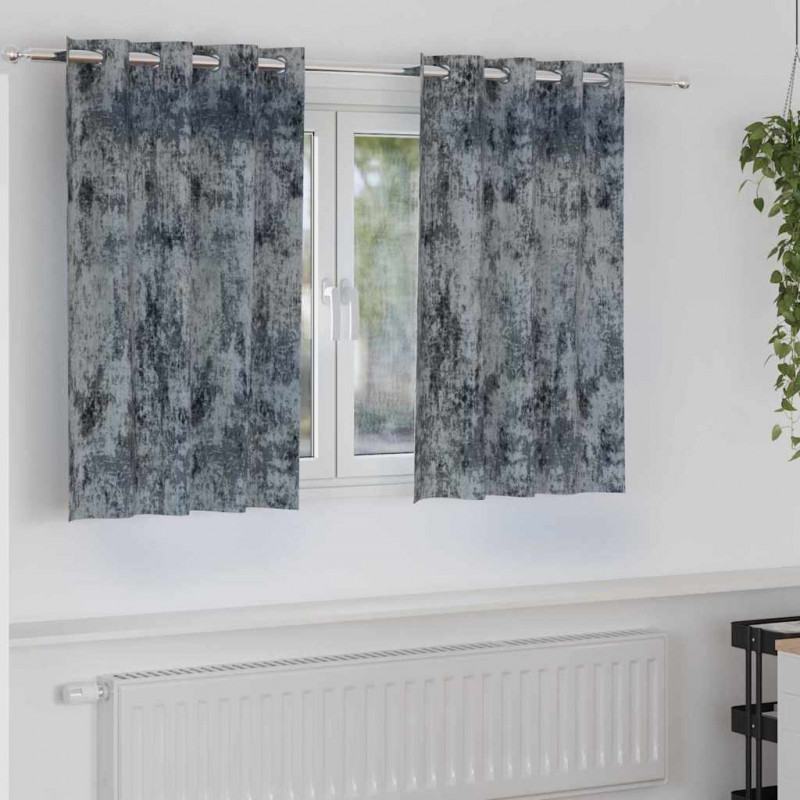 Zasłony z weluru 2 pcs Srebrnoszary 140 x 140 cm Aksamit