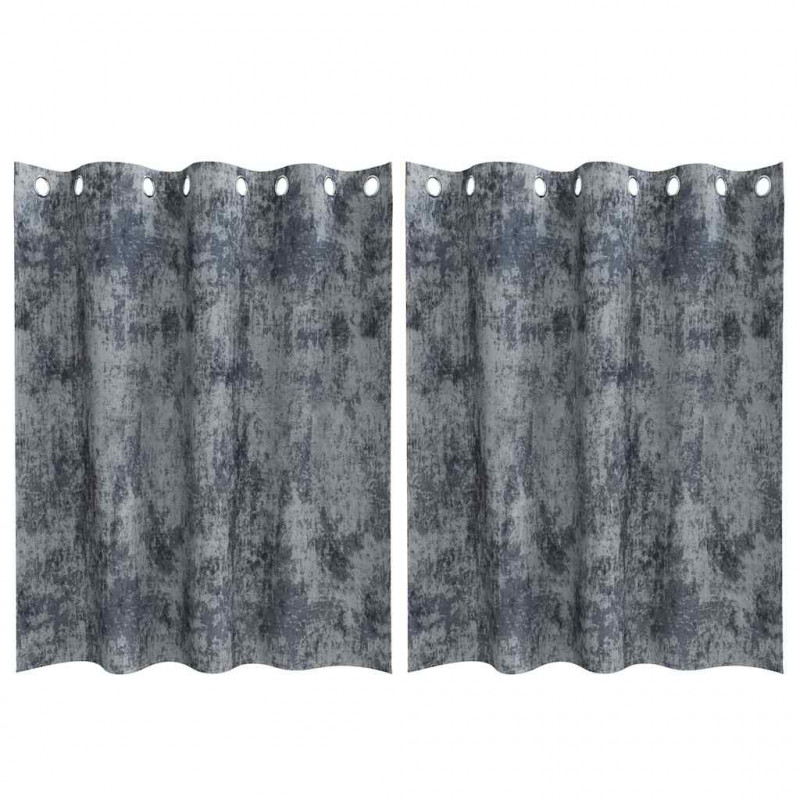 Zasłony z weluru 2 pcs Srebrnoszary 140 x 140 cm Aksamit