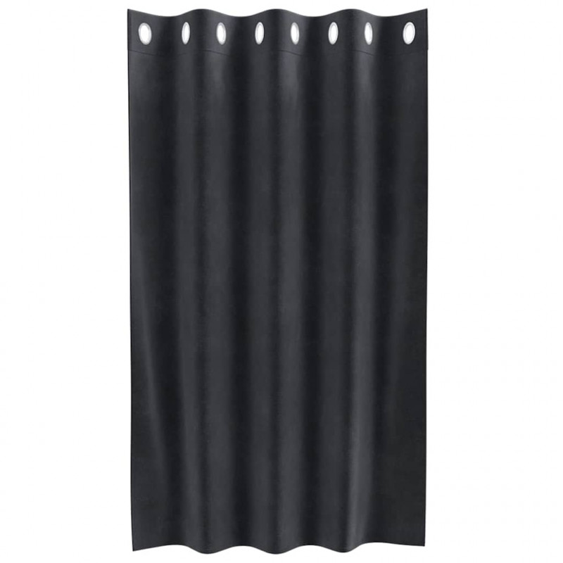 Zasłony zaciemniające 2 pcs Ciemnoszary 140 x 140 cm Aksamit
