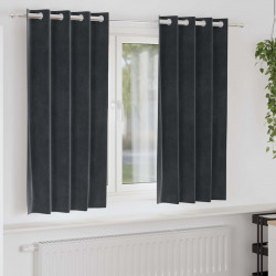 Zasłony zaciemniające 2 pcs Ciemnoszary 140 x 175 cm Aksamit