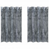 Zasłony z weluru 2 pcs Srebrnoszary 175 x 140 cm Aksamit