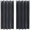 Zasłony zaciemniające 2 pcs Ciemnoszary 140 x 175 cm Aksamit