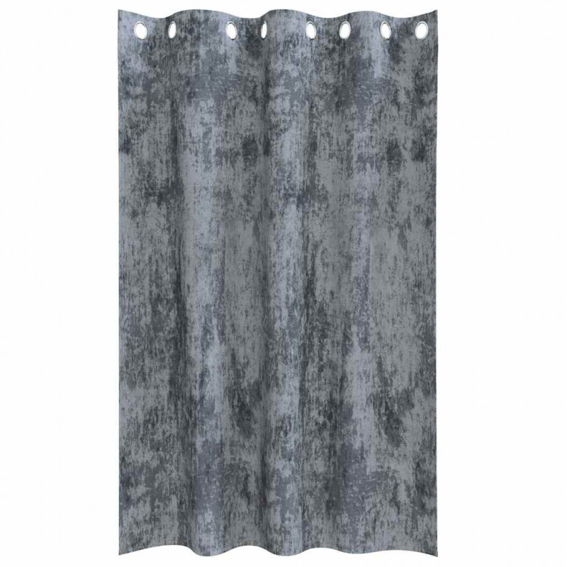 Zasłony z weluru 2 pcs Srebrnoszary 175 x 140 cm Aksamit