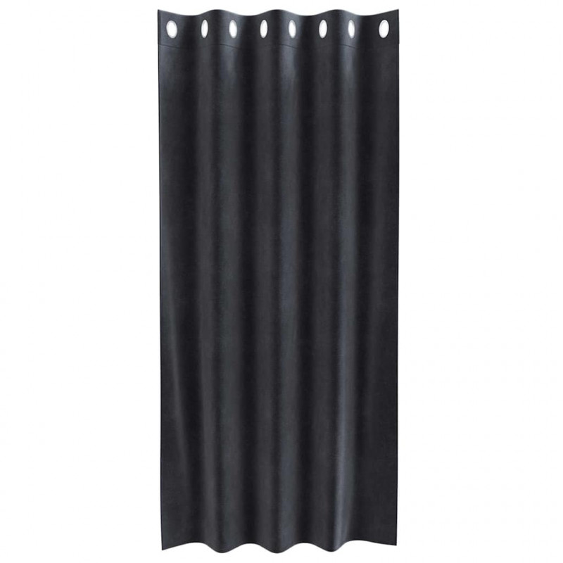 Zasłony zaciemniające 2 pcs Ciemnoszary 140 x 175 cm Aksamit