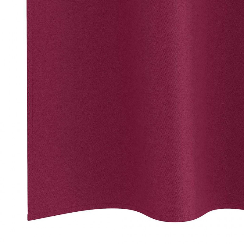 Firany blackout z kółkami 2 pcs Czerwone wino 225 x 140 cm
