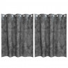Zasłony z weluru z zasłonami 2 pcs Szary 140 x 140 cm Aksamit