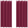 Firany blackout z kółkami 2 pcs Czerwone wino 260 x 140 cm