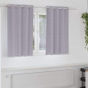 Firany blackout z kółkami 2 pcs Metaliczny Szary 140 x 140 cm