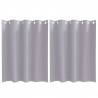 Firany blackout z kółkami 2 pcs Metaliczny Szary 140 x 140 cm