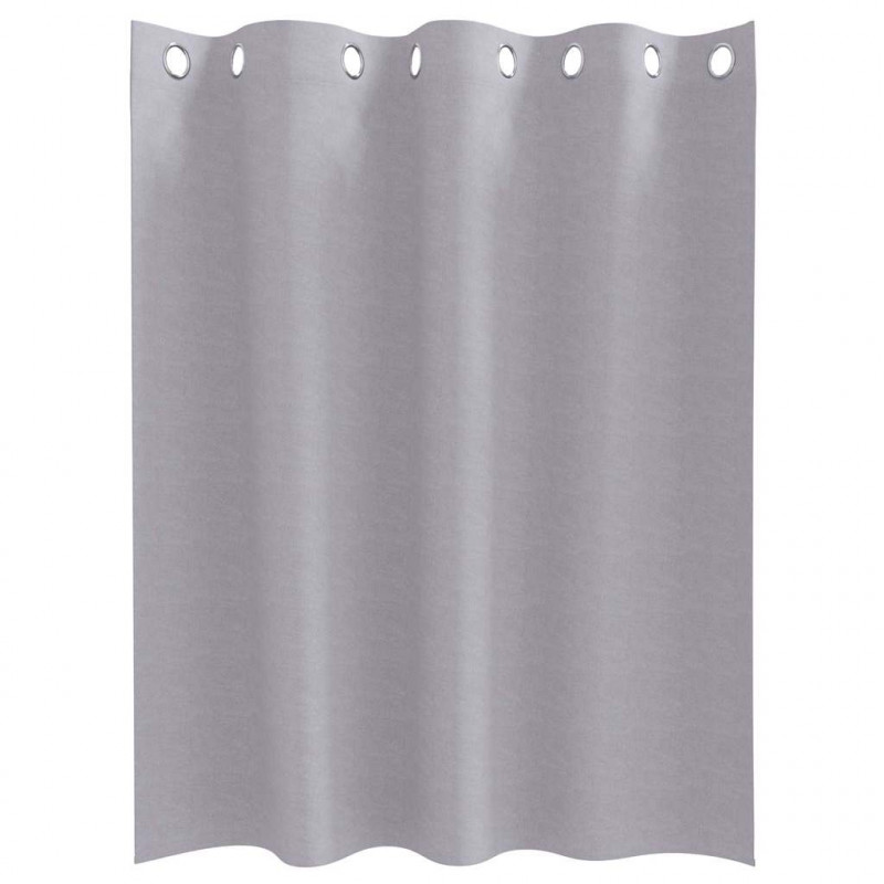 Firany blackout z kółkami 2 pcs Metaliczny Szary 140 x 140 cm