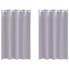 Firany blackout z kółkami 2 pcs Metaliczny Szary 175 x 140 cm