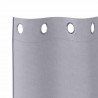 Firany blackout z kółkami 2 pcs Metaliczny Szary 175 x 140 cm