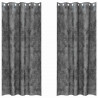 Zasłony z weluru z zasłonami 2 pcs Szary 260 x 140 cm Aksamit