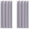 Firany blackout z kółkami 2 pcs Metaliczny Szary 245 x 140 cm