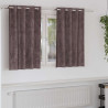 Zasłony z weluru z zasłonami 2 pcs Brązowy 140 x 140 cm Aksamit