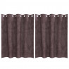 Zasłony z weluru z zasłonami 2 pcs Brązowy 140 x 140 cm Aksamit