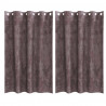 Zasłony z weluru z zasłonami 2 pcs Brązowy 175 x 140 cm Aksamit