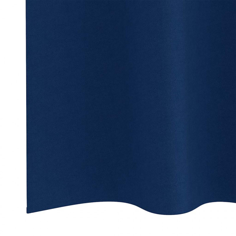 Firany blackout z kółkami 2 pcs Ciemnoniebieski 245 x 140 cm