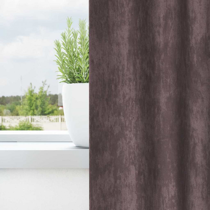 Zasłony z weluru z zasłonami 2 pcs Brązowy 260 x 140 cm Aksamit