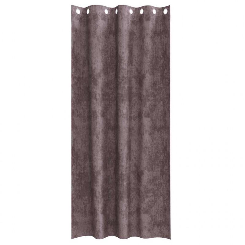 Zasłony z weluru z zasłonami 2 pcs Brązowy 260 x 140 cm Aksamit
