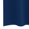 Firany blackout z kółkami 2 pcs Ciemnoniebieski 260 x 140 cm