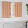 Firany blackout z kółkami 2 pcs Jasny Brąz 140 x 140 cm
