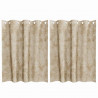 Zasłony z weluru z zasłonami 2 pcs Kremowy 140 x 140 cm Aksamit