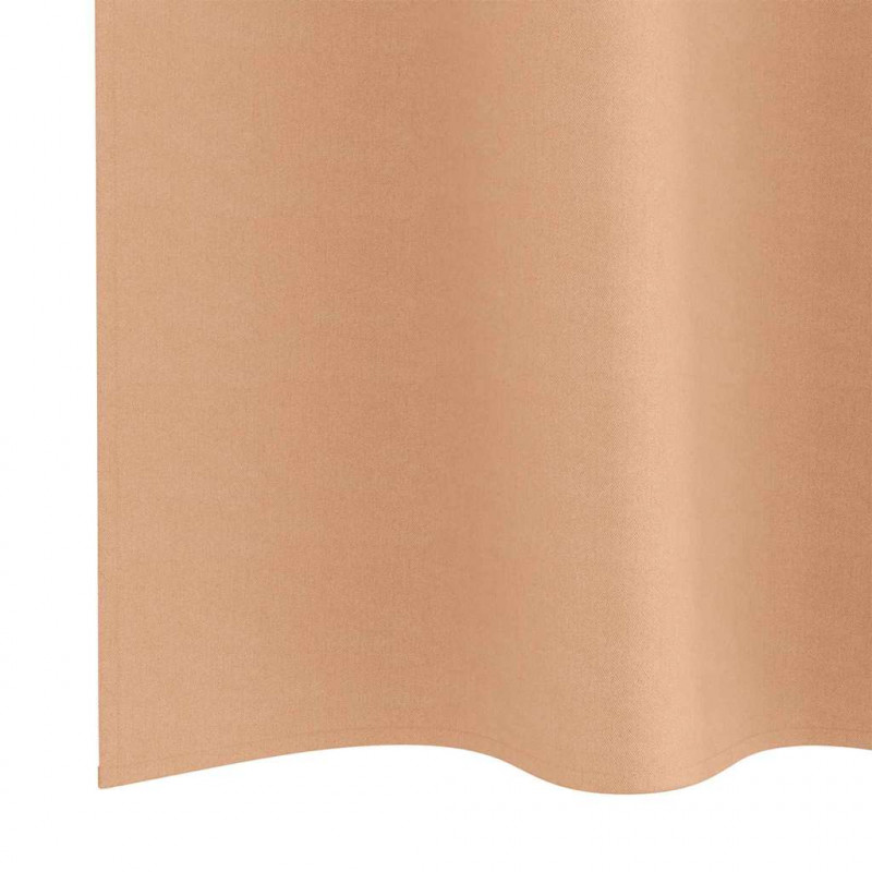 Firany blackout z kółkami 2 pcs Jasny Brąz 140 x 140 cm